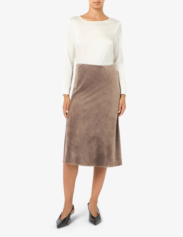 rinascente Elizabeth Ascot Velvet midi skirt