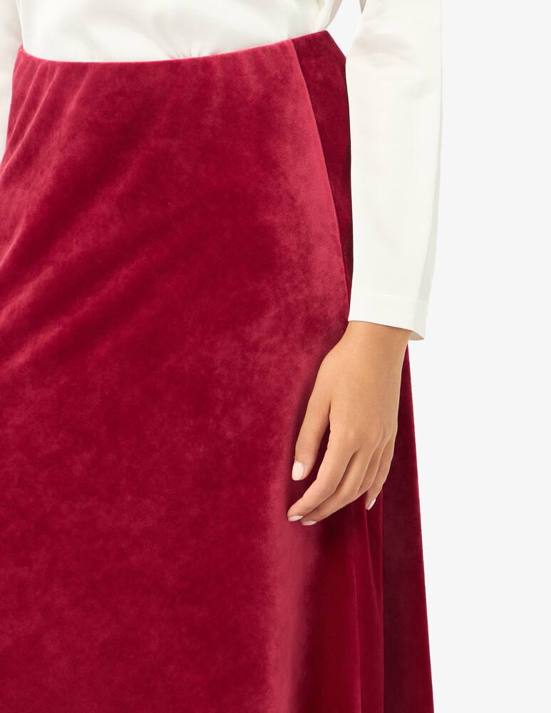 rinascente Elizabeth Ascot Velvet midi skirt
