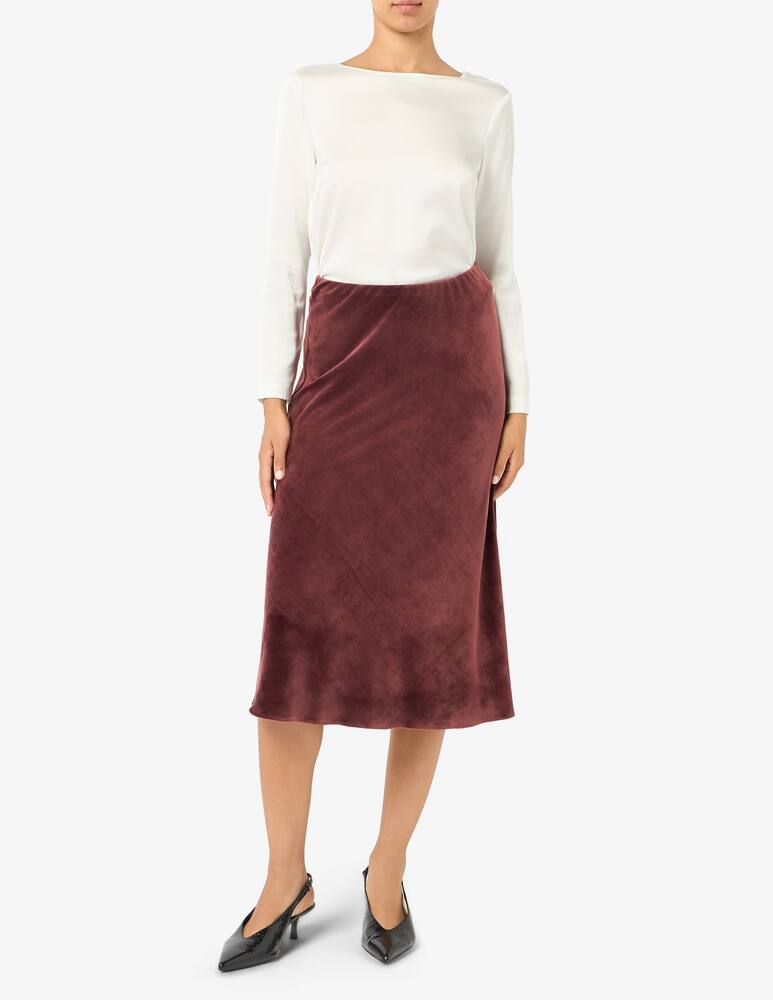 rinascente Elizabeth Ascot Velvet midi skirt