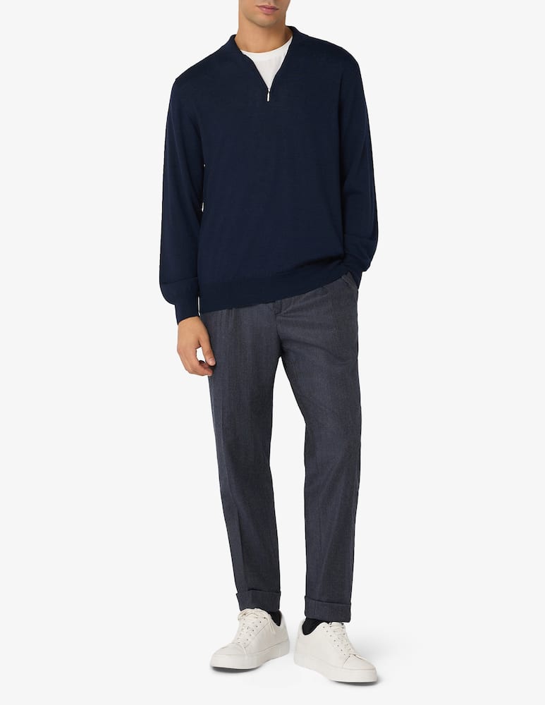 Rinascente Collection Maglia mezza zip in lana seta e cashmere - immagine 2 Rinascente Collection Maglia mezza zip in lana seta e cashmere - immagine 2