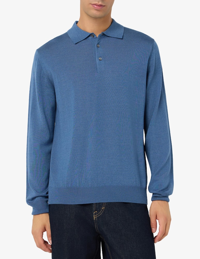 Rinascente Collection Polo maniche lunghe in lana seta e cashmere - immagine 1