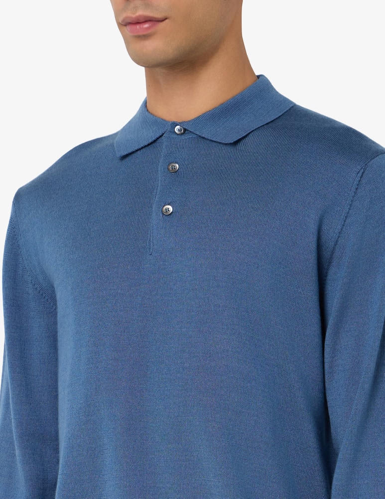 Rinascente Collection Polo maniche lunghe in lana seta e cashmere - immagine 4