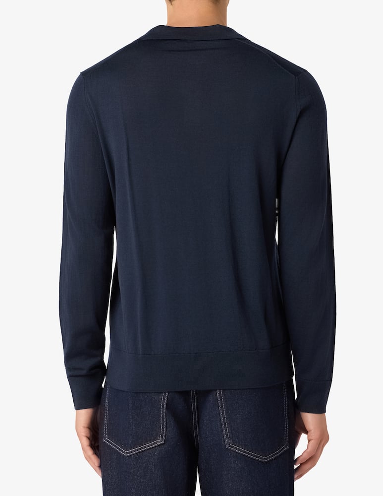Rinascente Collection Merino long-sleeve polo jumper - picture 3