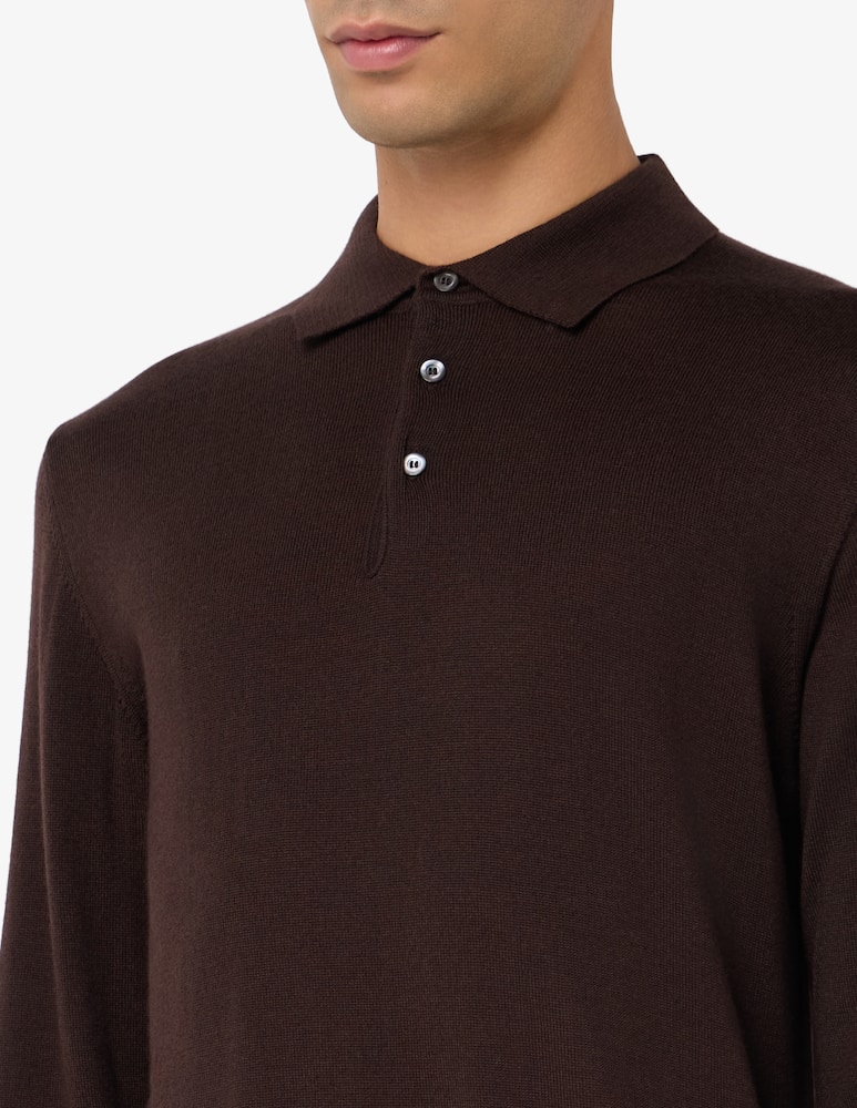 Rinascente Collection Polo maniche lunghe in lana seta e cashmere - immagine 4