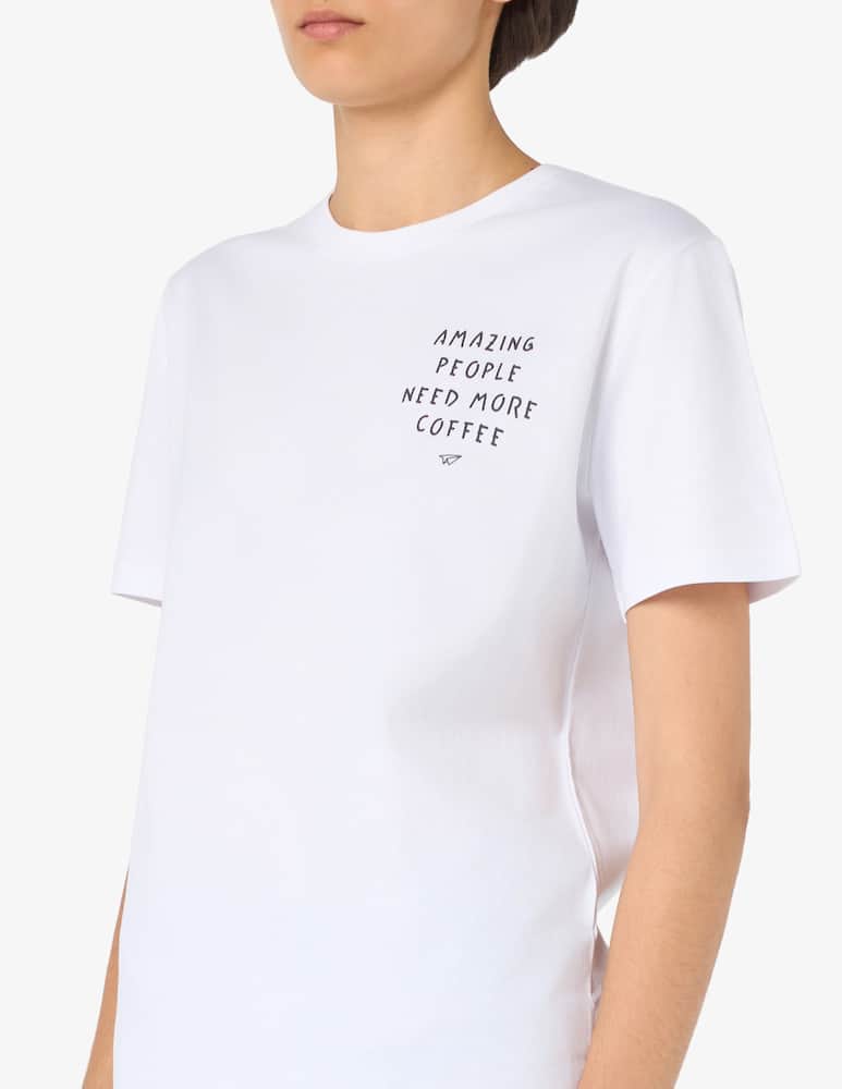 rinascente Linea Daria T-shirt amazing people need coffee
