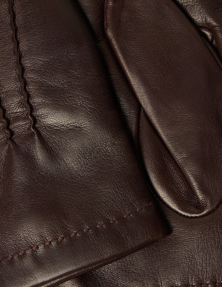 rinascente Pure Cashmere Guanti in pelle con cordoni