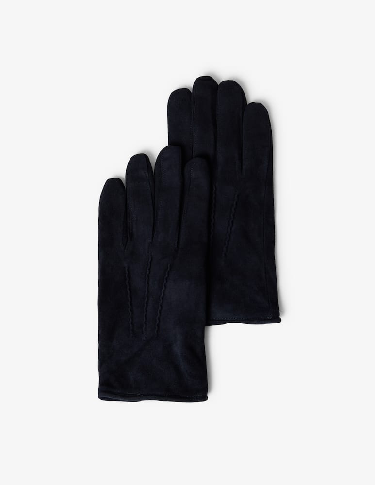 rinascente Pure Cashmere Guanti in camoscio 3 cordoni