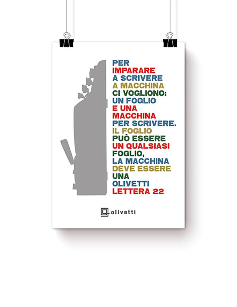 rinascente Olivetti per Tutti Poster Lettera 22 Il Foglio - Multicolor
