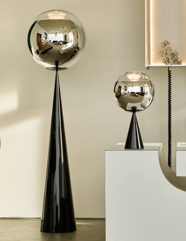 rinascente Tom Dixon Mirror Ball Cone Fat Table Led