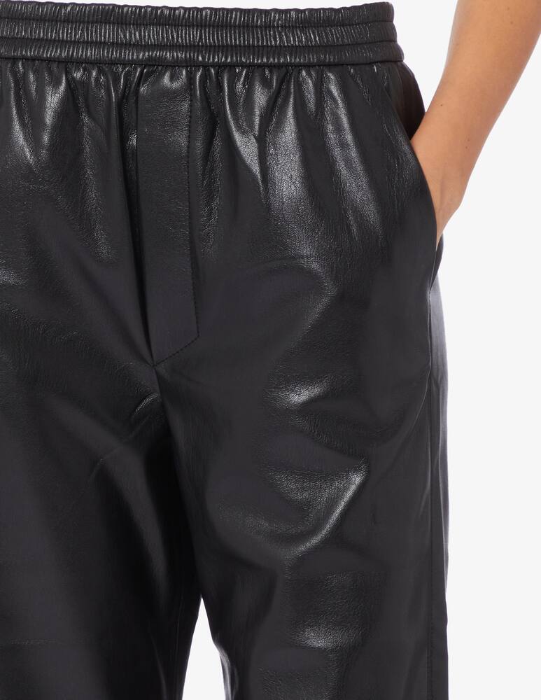 rinascente Nanushka Pantaloni in simil pelle elastico vita