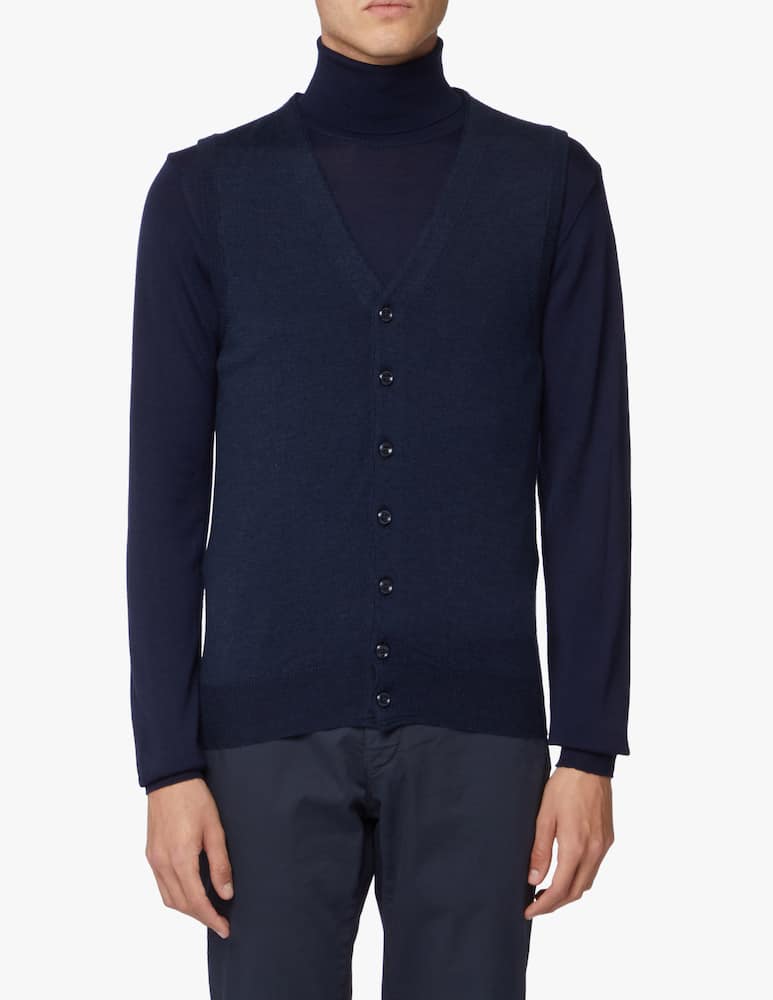 rinascente Pure Cashmere Gilet in lana seta e cashmere