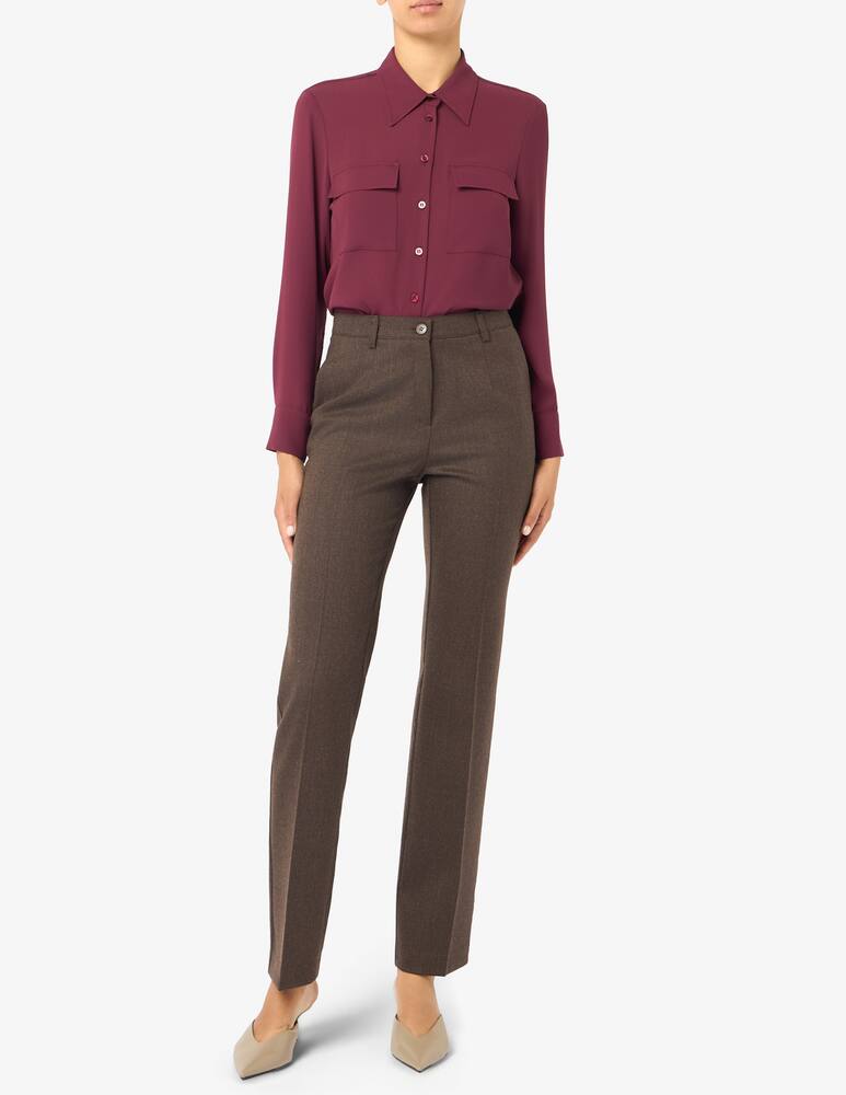 rinascente Elizabeth Ascot Straight-leg flannel trousers