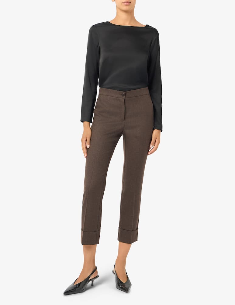 rinascente Elizabeth Ascot Cropped flannel trousers
