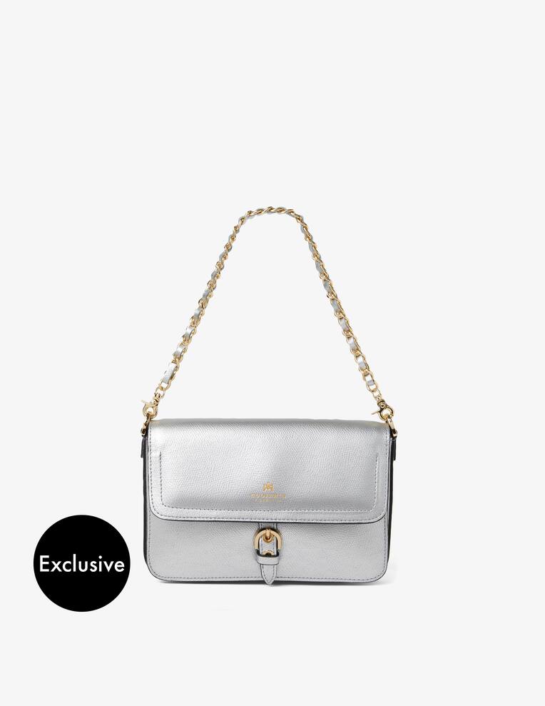 Borsa A Spalla Grande In Velluto Pelle Donna - Cuoieria Fiorentina, Tracolla Estensibile, Colore Nero