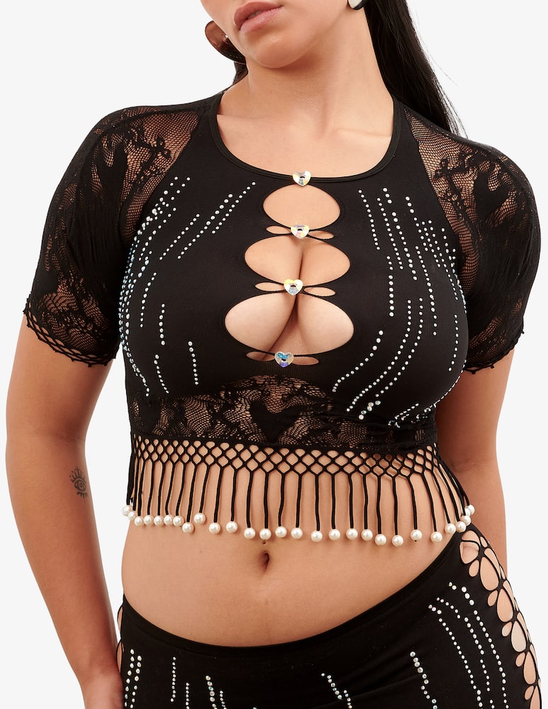 rinascente Poster Girl Top riccio con frange