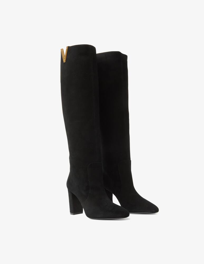 VIA ROMA 15 Suede heeled boots - picture 3 VIA ROMA 15 Suede heeled boots - picture 3