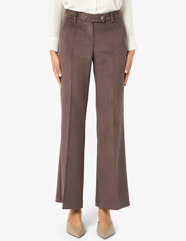 rinascente Elizabeth Ascot Pantaloni flare in costa di velluto