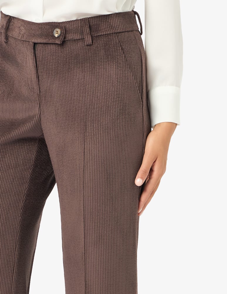 rinascente Elizabeth Ascot Pantaloni flare in costa di velluto