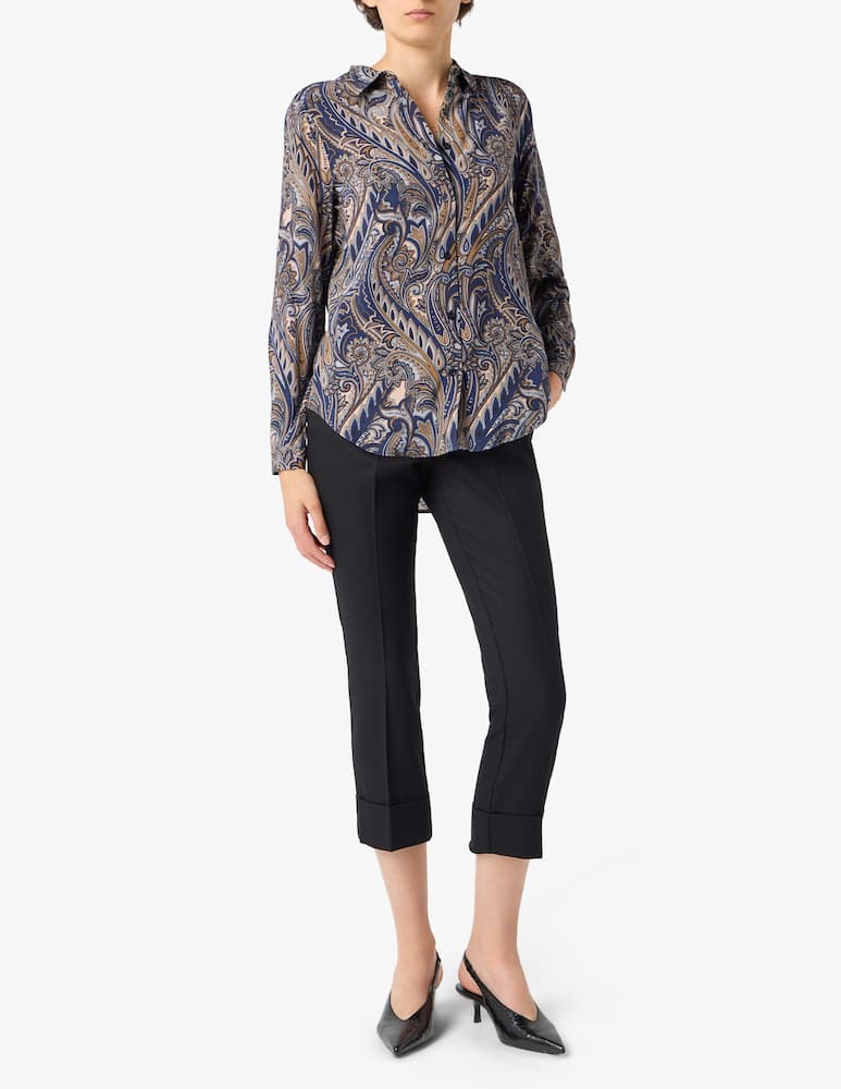 rinascente Elizabeth Ascot Camicia paisley in viscosa