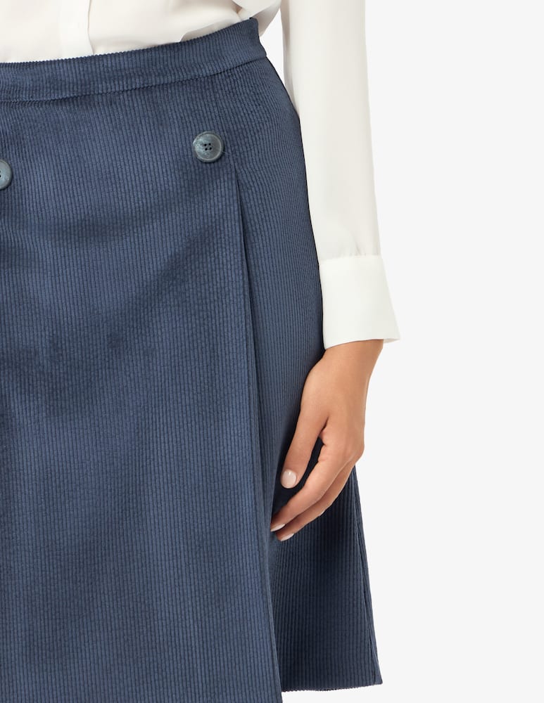 rinascente Elizabeth Ascot Gonna in costa di velluto