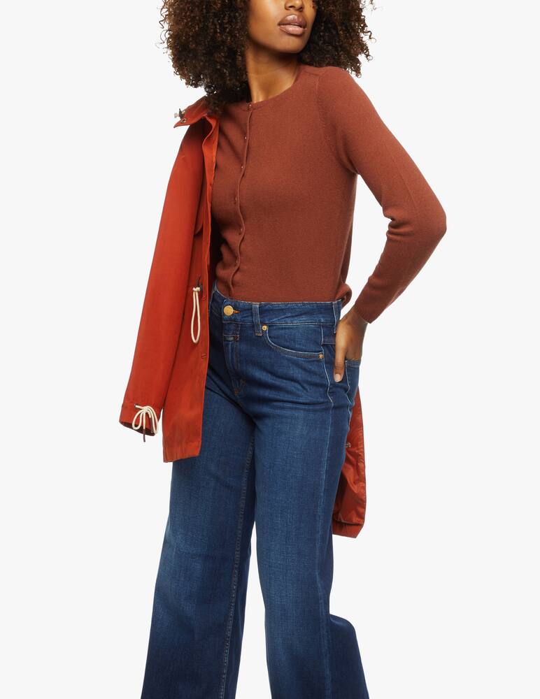 rinascente Pure Cashmere Maglia coreana con bottoni manica lunga in cashmere