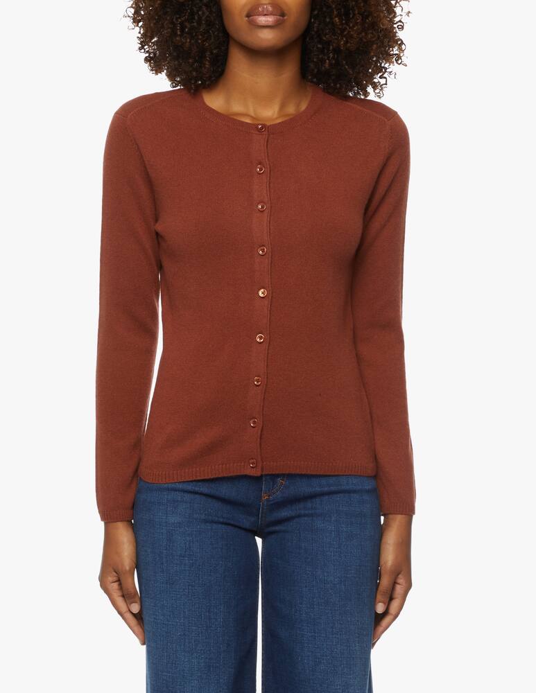 rinascente Pure Cashmere Maglia coreana con bottoni manica lunga in cashmere