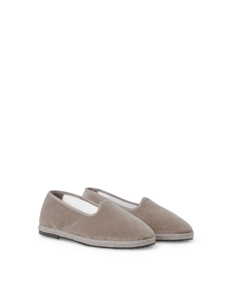 Papusse Diamante velvet friulane shoes - Grey - picture 2 Papusse Diamante velvet friulane shoes - Grey - picture 2