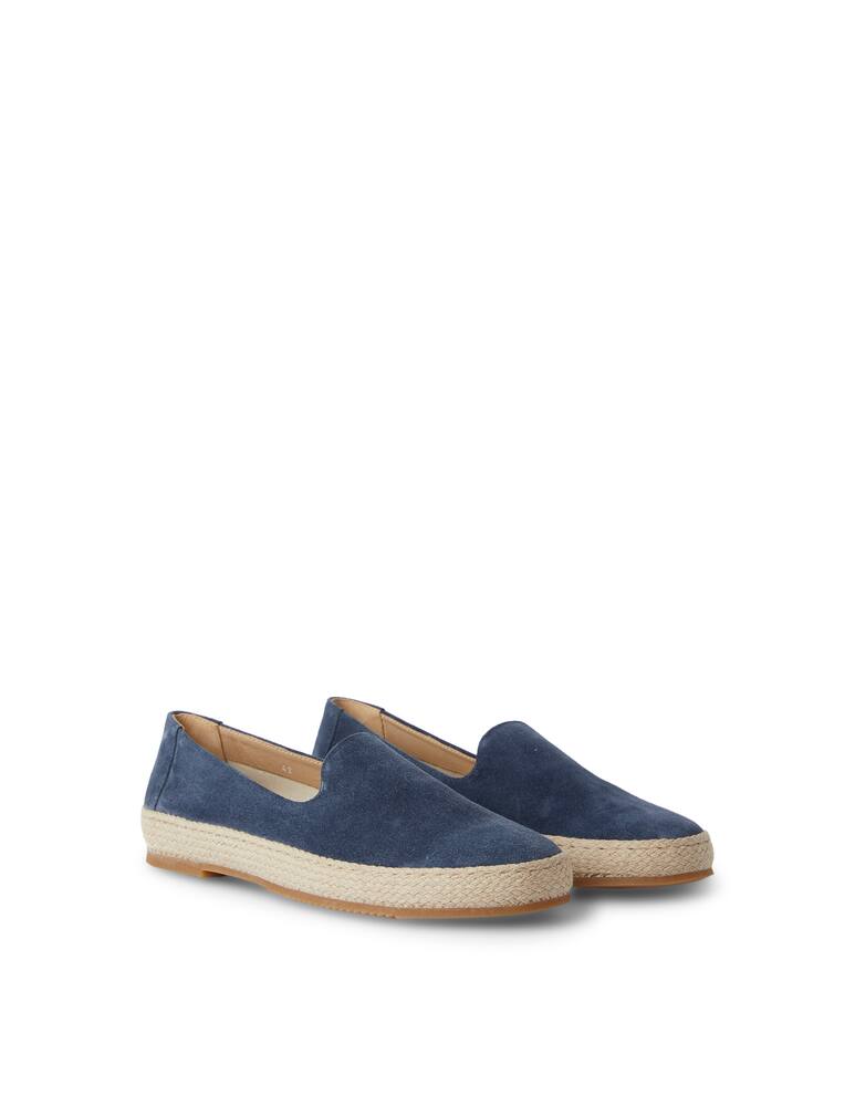 rinascente Brunos Ciabatta in suede punta tonda - blu