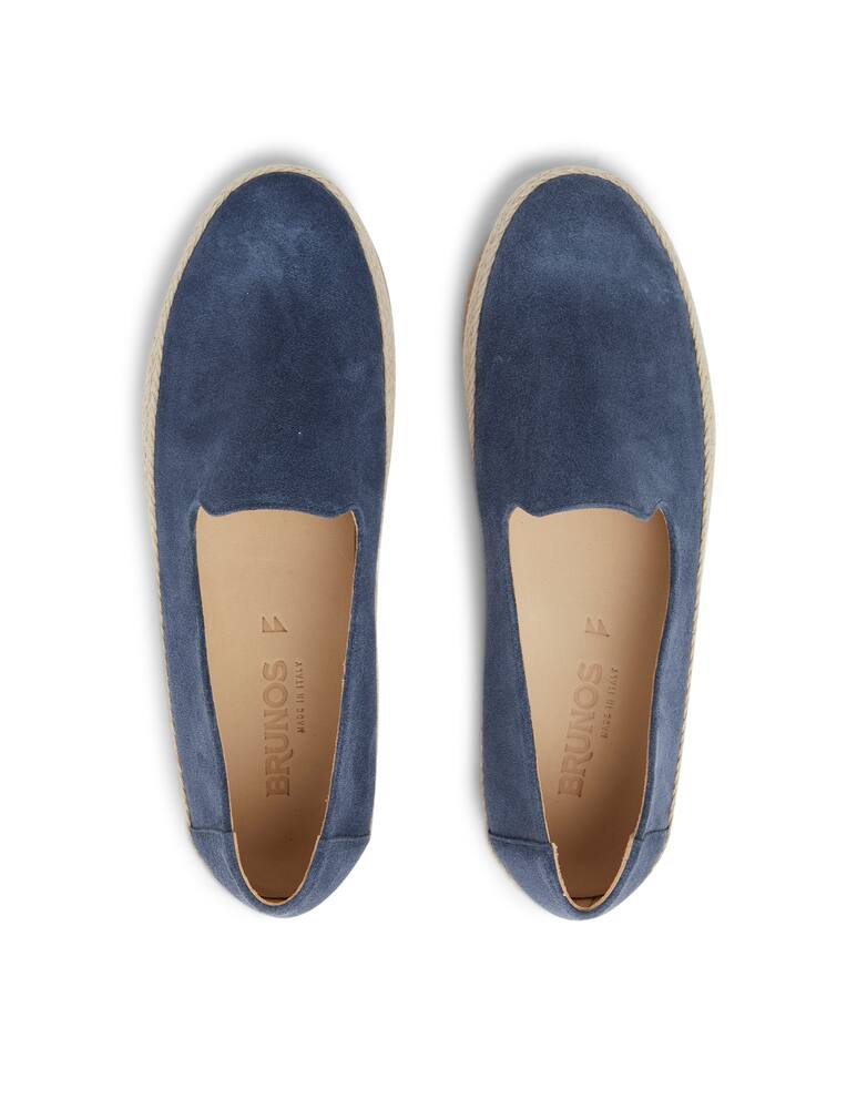 rinascente Brunos Ciabatta in suede punta tonda - blu