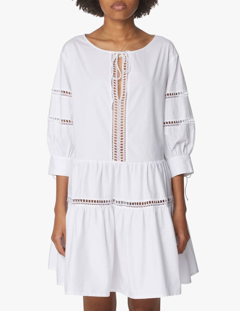 rinascente Ermanno Scervino Cotton beach cover up - white