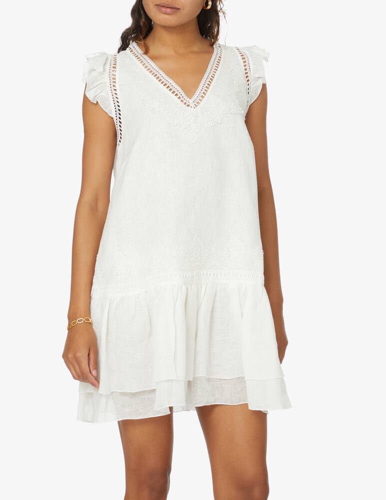 Ermanno Scervino Linen beach cover up - white - picture 2 Ermanno Scervino Linen beach cover up - white - picture 2