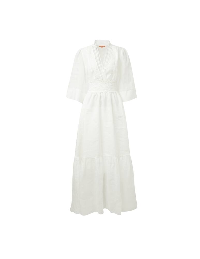 rinascente Ermanno Scervino Copricostume lungo in lino - bianco