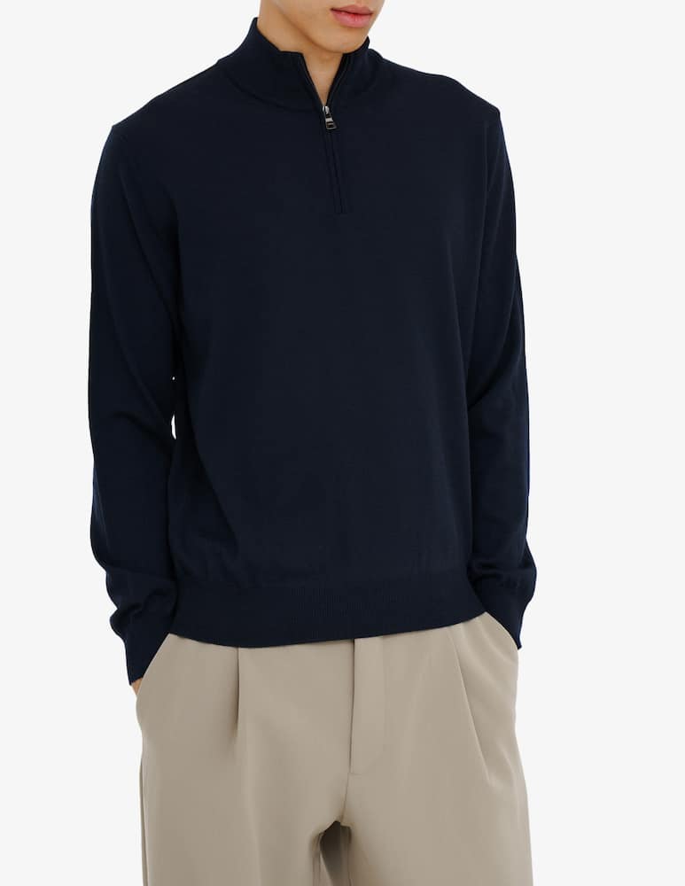 Ferrante Maglia mezza zip in lana merino - immagine 1 Ferrante Maglia mezza zip in lana merino - immagine 1