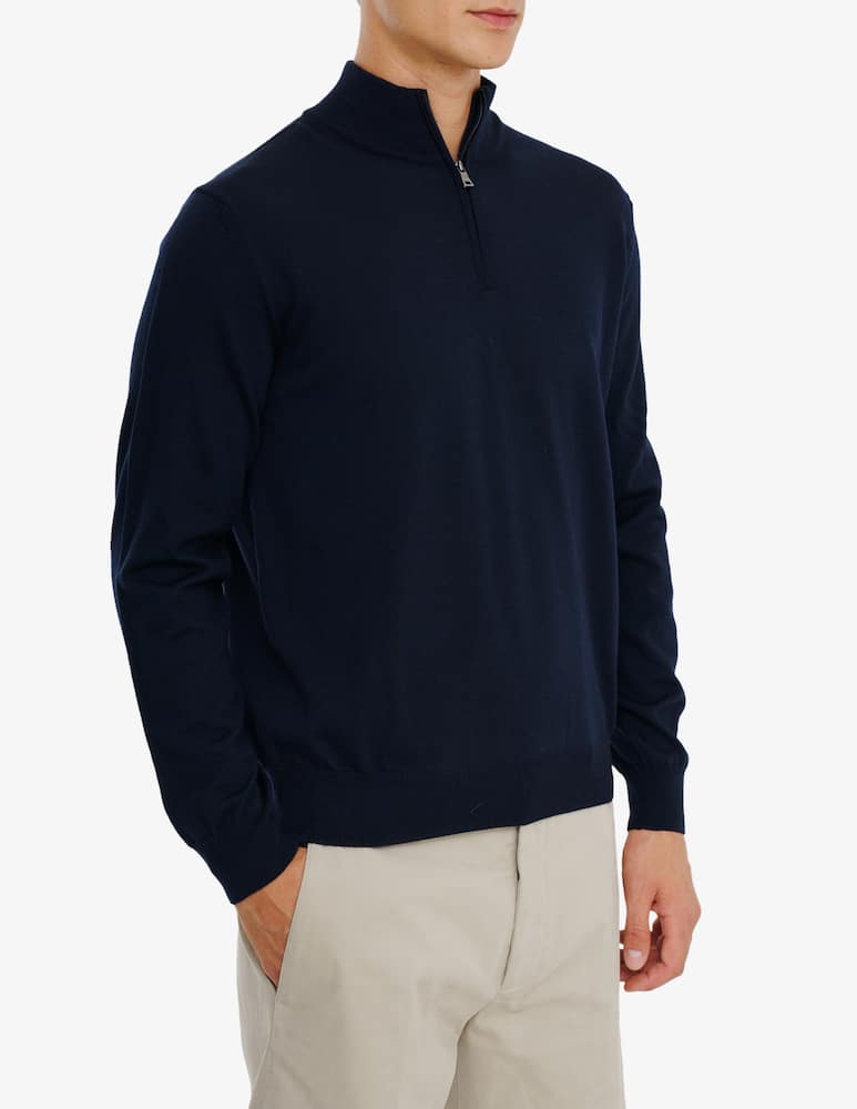 Ferrante Maglia mezza zip in lana merino - immagine 2 Ferrante Maglia mezza zip in lana merino - immagine 2