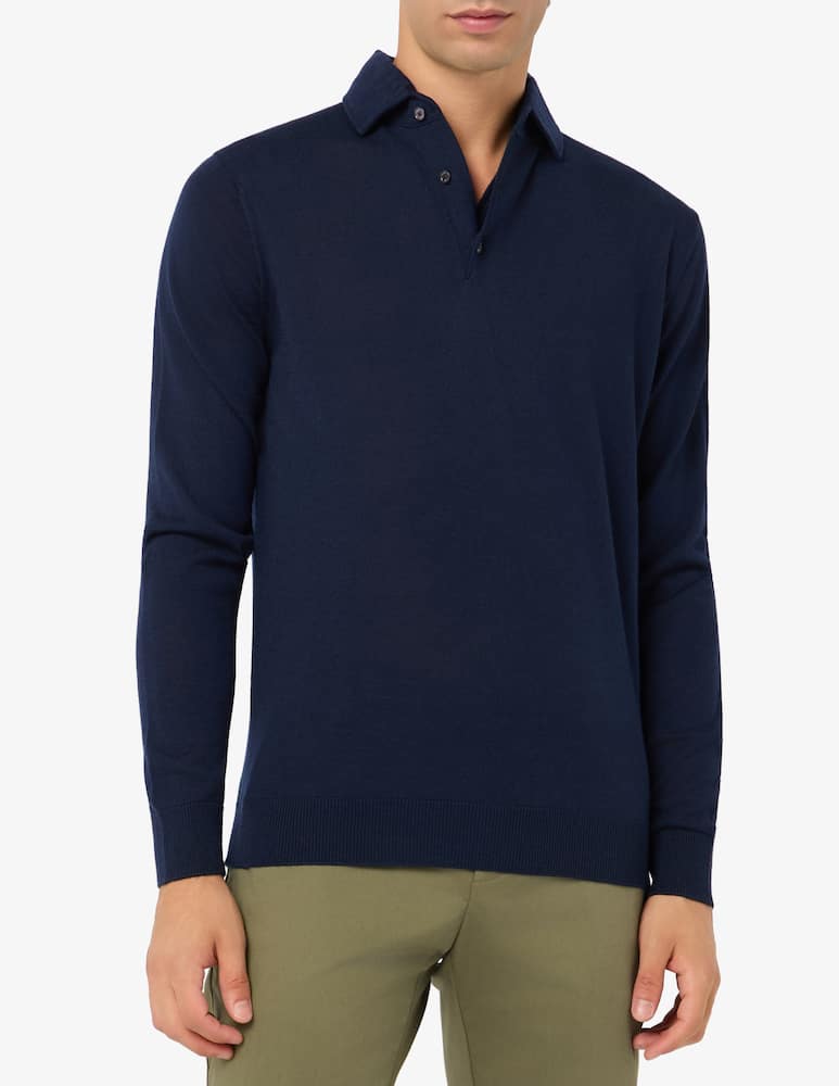 Ferrante Wool silk polo shirt - picture 1 Ferrante Wool silk polo shirt - picture 1
