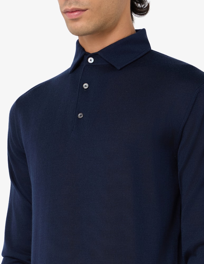 Ferrante Wool silk polo shirt - picture 4 Ferrante Wool silk polo shirt - picture 4