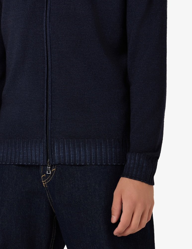 Ferrante Cardigan full zip in merino lavato - immagine 4 Ferrante Cardigan full zip in merino lavato - immagine 4