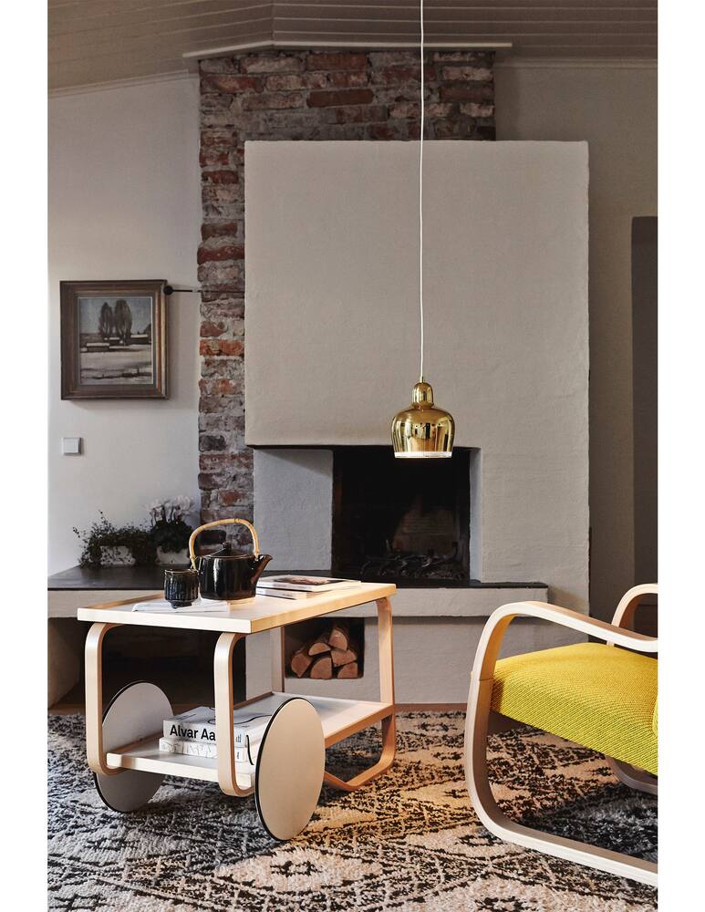 rinascente Artek Carrellino in legno e linoleum - Nero