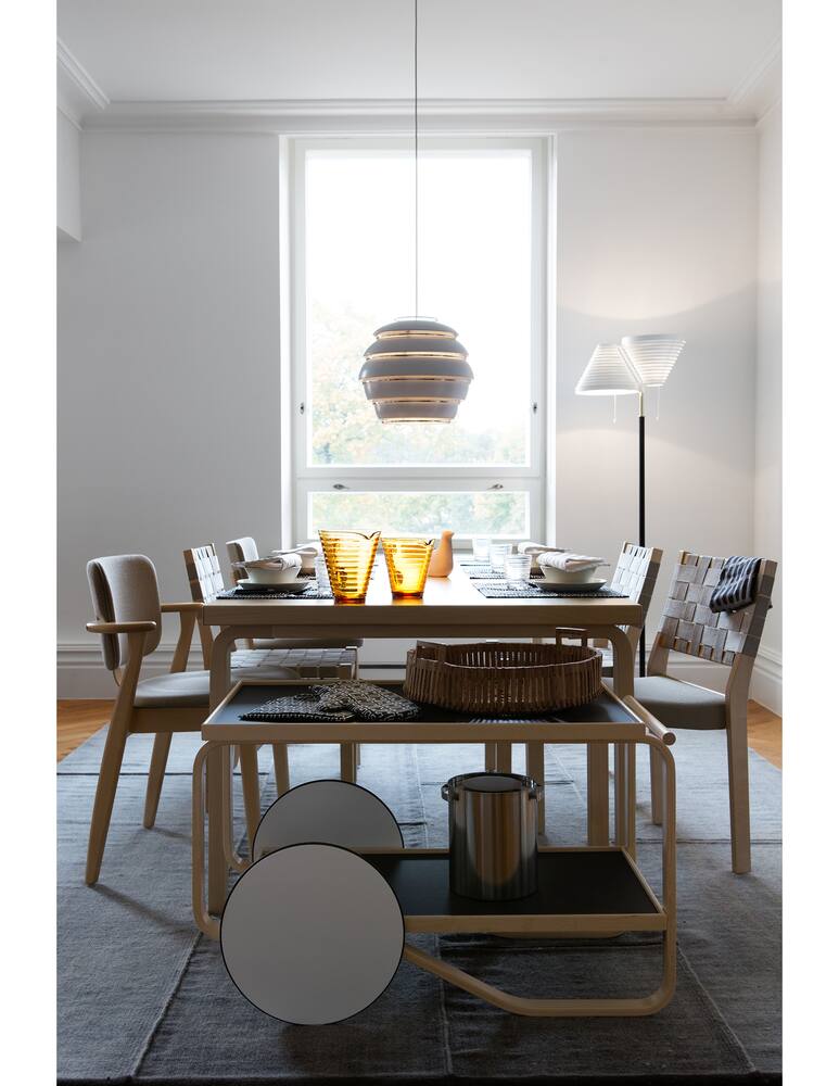 rinascente Artek Carrellino in legno e linoleum - Nero