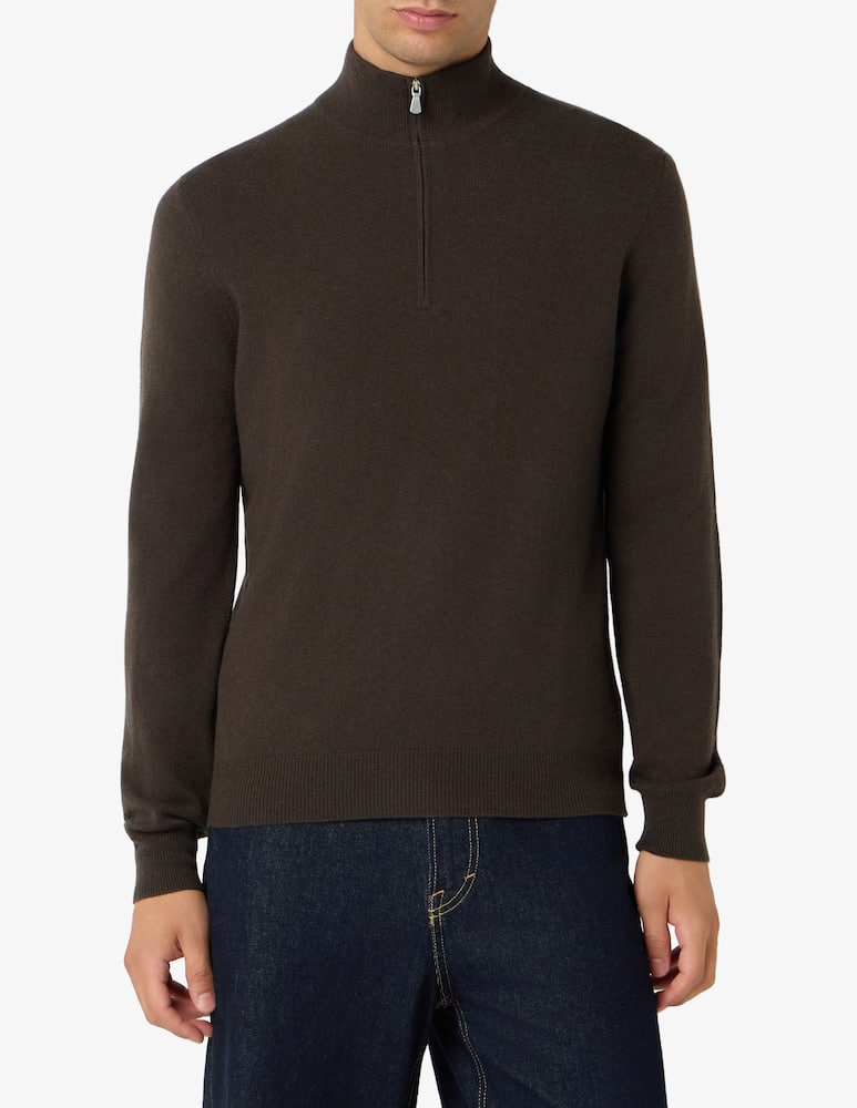 rinascente Gran Sasso Maglia con zip in lana e cashmere