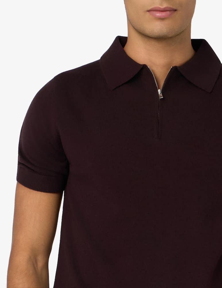 Misaky Polo manica corta in lana e seta con zip - immagine 4 Misaky Polo manica corta in lana e seta con zip - immagine 4