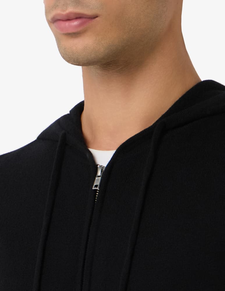 rinascente Misaky knit hooded zip cardigan