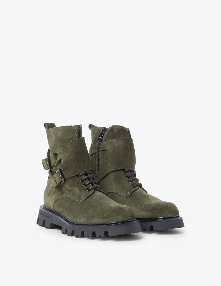 rinascente Fratelli Rossetti Square suede biker boots