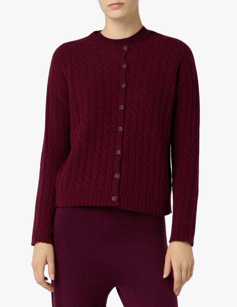 rinascente Elizabeth Ascot Cardigan in lana intrecciata
