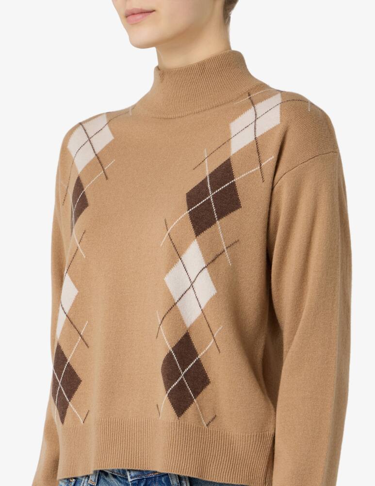 rinascente Elizabeth Ascot Argyle turtle neck sweater
