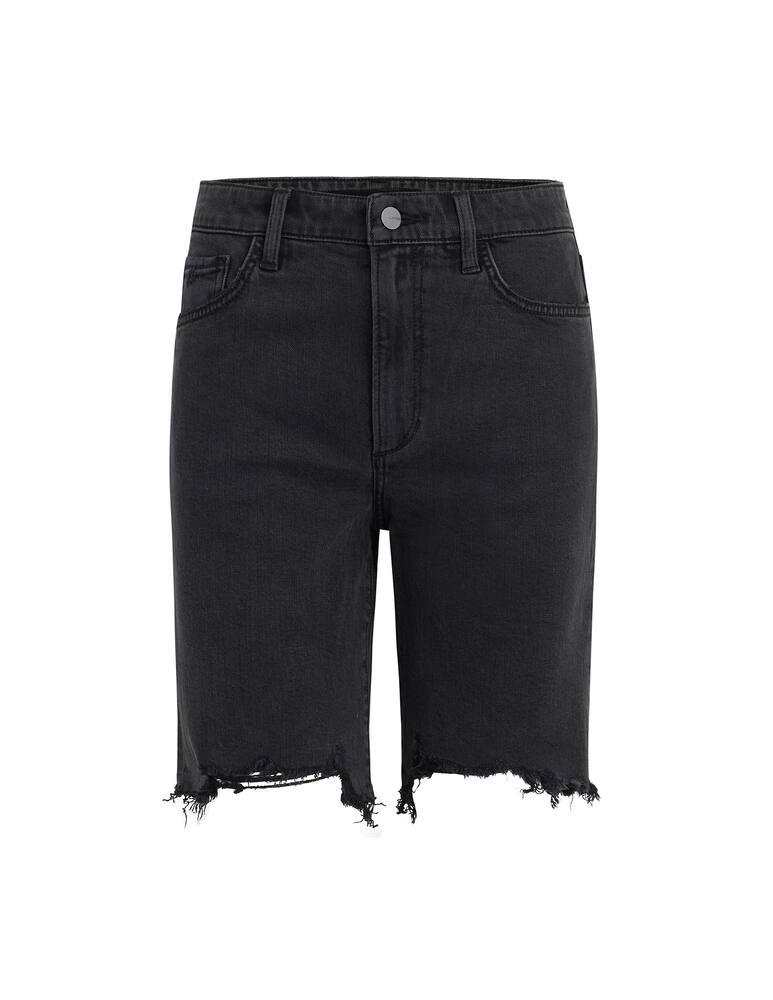 rinascente Joe's Jeans The 9 High rise fringed bermuda shorts - black