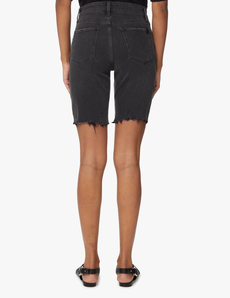 rinascente Joe's Jeans The 9 High rise fringed bermuda shorts - black