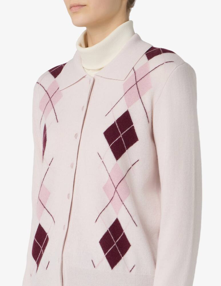 rinascente Elizabeth Ascot Cardigan polo con motivo argyle