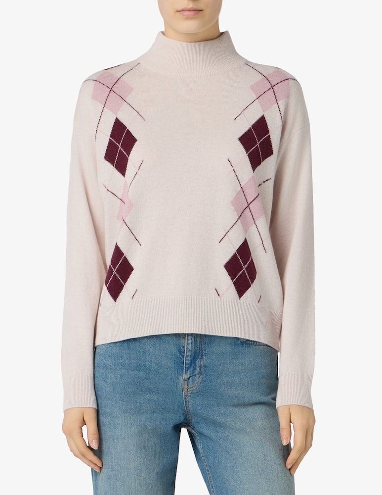 Elizabeth Ascot Argyle turtle neck sweater - picture 1 Elizabeth Ascot Argyle turtle neck sweater - picture 1