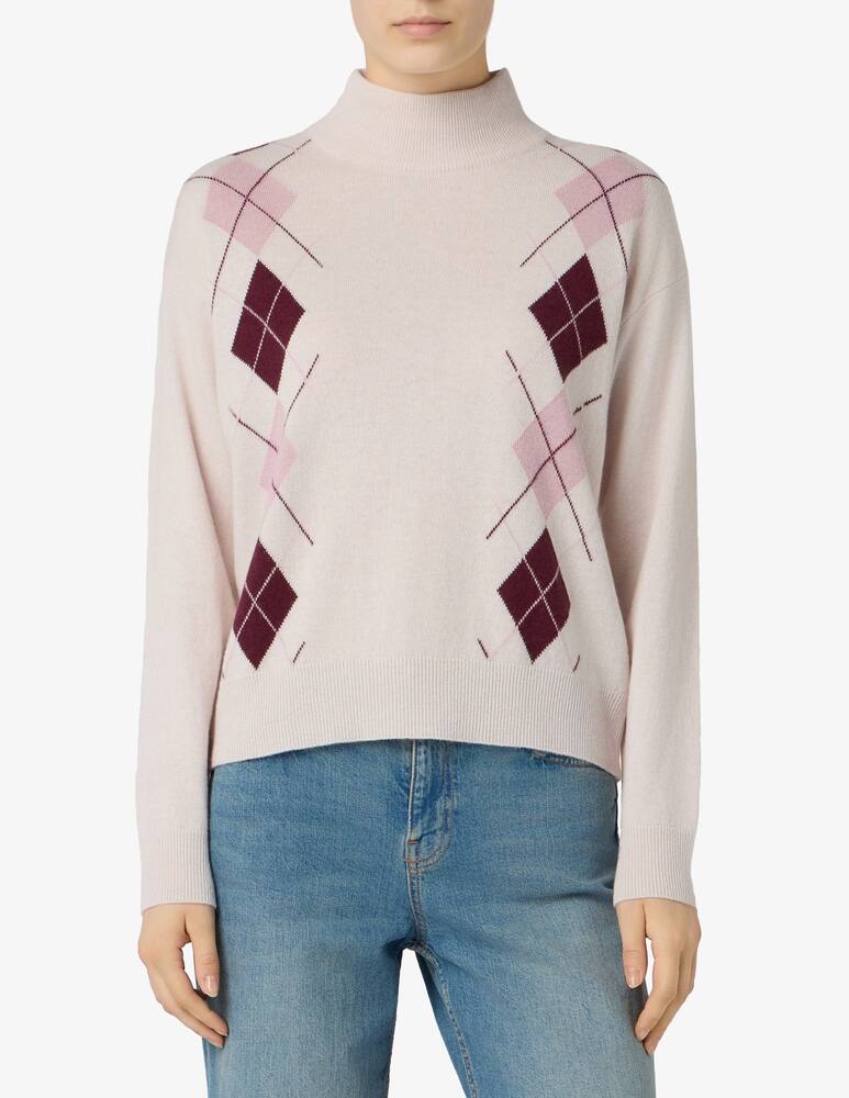 rinascente Elizabeth Ascot Argyle turtle neck sweater